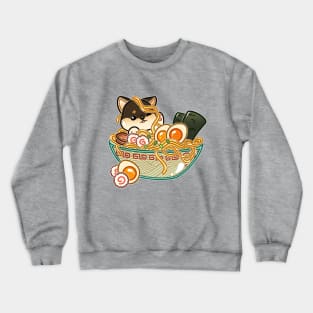 Shiba Inu Dog Ramen Bowl Crewneck Sweatshirt